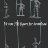 1701  A4   Officer with spontoon, standing