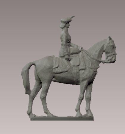 Queen Elisabeth II at horse (resin print) - Image 2