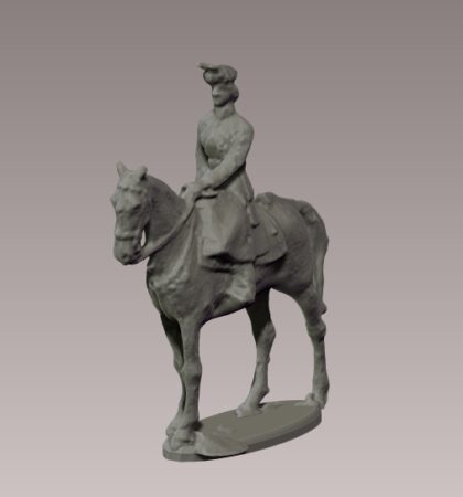 Queen Elisabeth II at horse (resin print) - Image 3